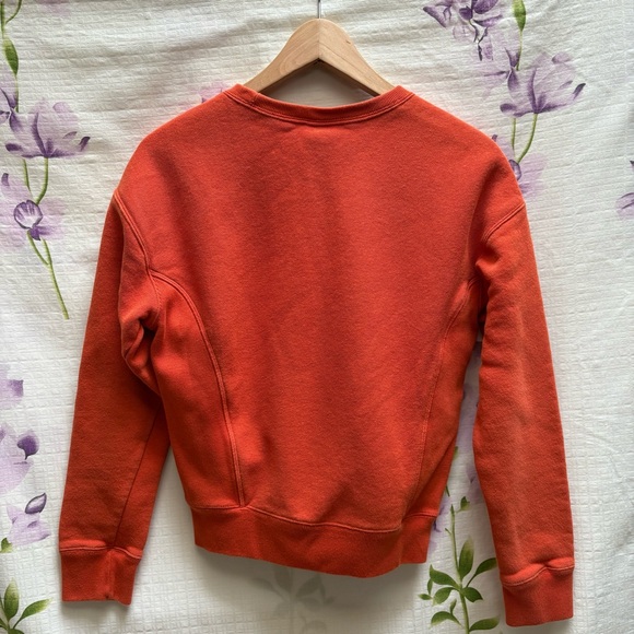 Champion Orange Reverse Weave Crew Neck Sweatshirt - Picture 2 of 3